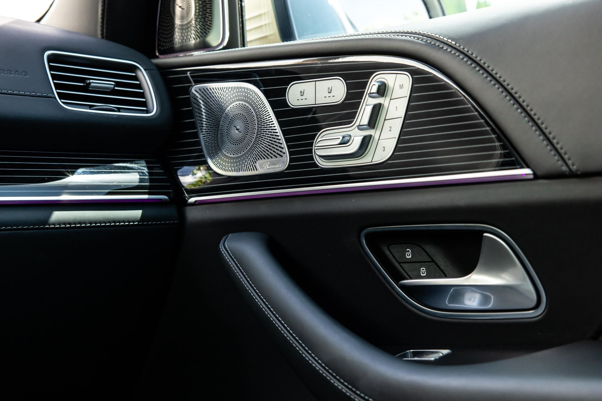 Mercedes Maybach GLS600 interior with air vent and control buttons